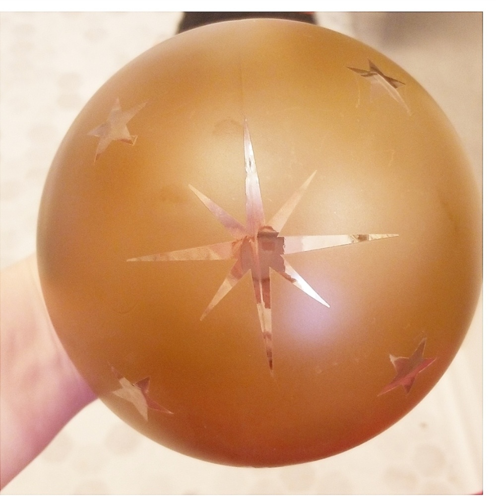 *handmade* Amber glass celestial globe